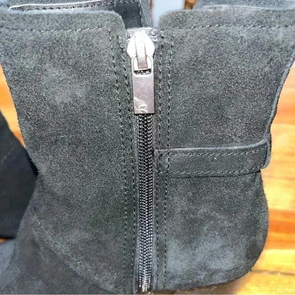 UGG KOOLABURRA Samiah Ankle Boots Ortholite stacked heel suede black side zip - Picture 8 of 13